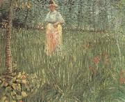 Vincent Van Gogh A Woman Walking in a Garden (nn04) china oil painting artist